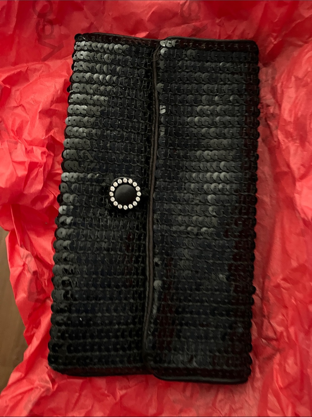 Yummy NORELL Black Sequin Clutch